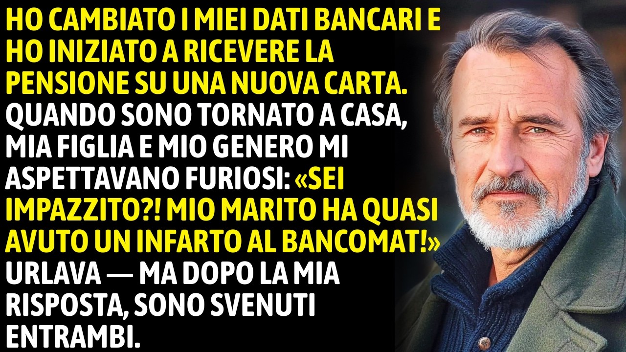 «Hai perso la testa, papà? Mio marito ha quasi avuto un infarto al bancomat stamattina!» La voce di mia figlia mi trapassò. Accanto a lei, mio genero Luca stringeva il telefono come se volesse...