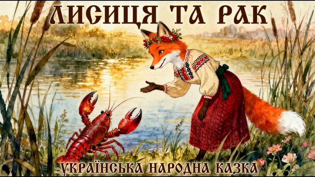 ЛИСИЧКА ТА РАК. УКРАЇНСЬКА НАРОДНА КАЗКА. АУДІОКАЗКА УКРАЇНСЬКОЮ