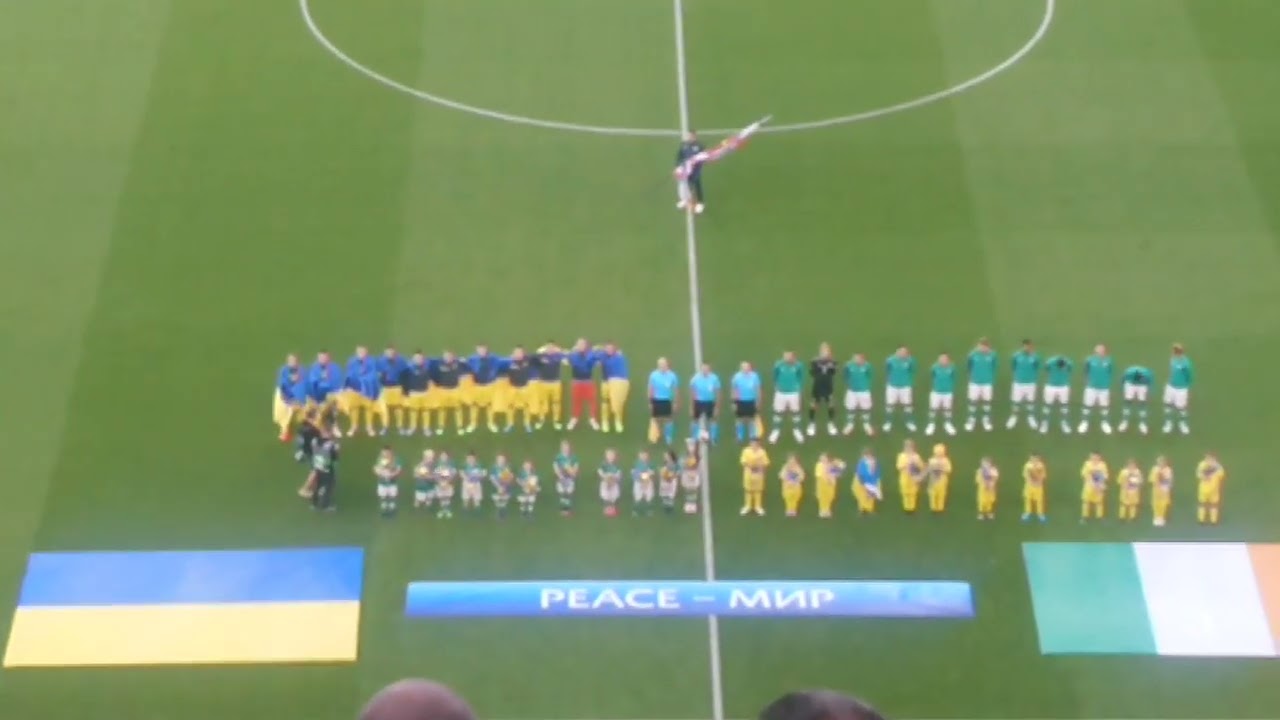 2022 Football Ukraine National Anthem@Dublin/サッカー ウクライナ代表 国歌斉唱＠ダブリン