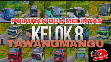 LAGI LAGI TELOLET ‼️ PULUHAN BUS MELINTAS KELOK 8 TAWANGMANGU #teloletbasuri #buspariwisata 
