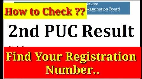 Karnataka second PUC Results | Know Your Registration Number  on department website |