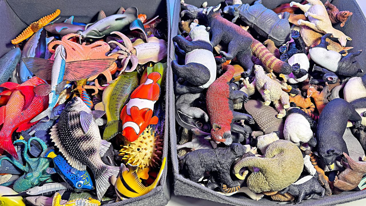 200 Sea Animals & Wild Animals - Blobfish, Howler Monkey, Sloth, Hippo, Starfish, Seahorse