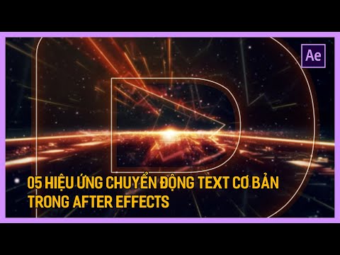 Video Học After Effect: 05 Cách tạo hiệu ứng chữ trong After... - YouTube