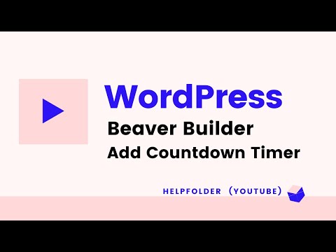 WordPress - How to Add Countdown Timer with Beaver Builder