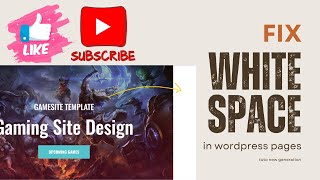 Fix White Space On Your WordPress Website | Easy And Quick solution