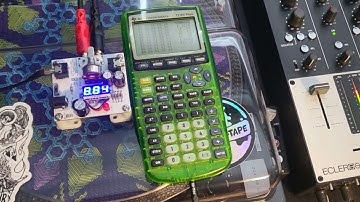 Making music with a TI-83+ (HoustonTracker2) / Invert-a-bit 2022 amplifier.