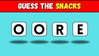 GUESS THE SNACKS BY SCRAMBLED LETTERS 🤔🍟 | Junk Food Edition | QUIZ SNACKS