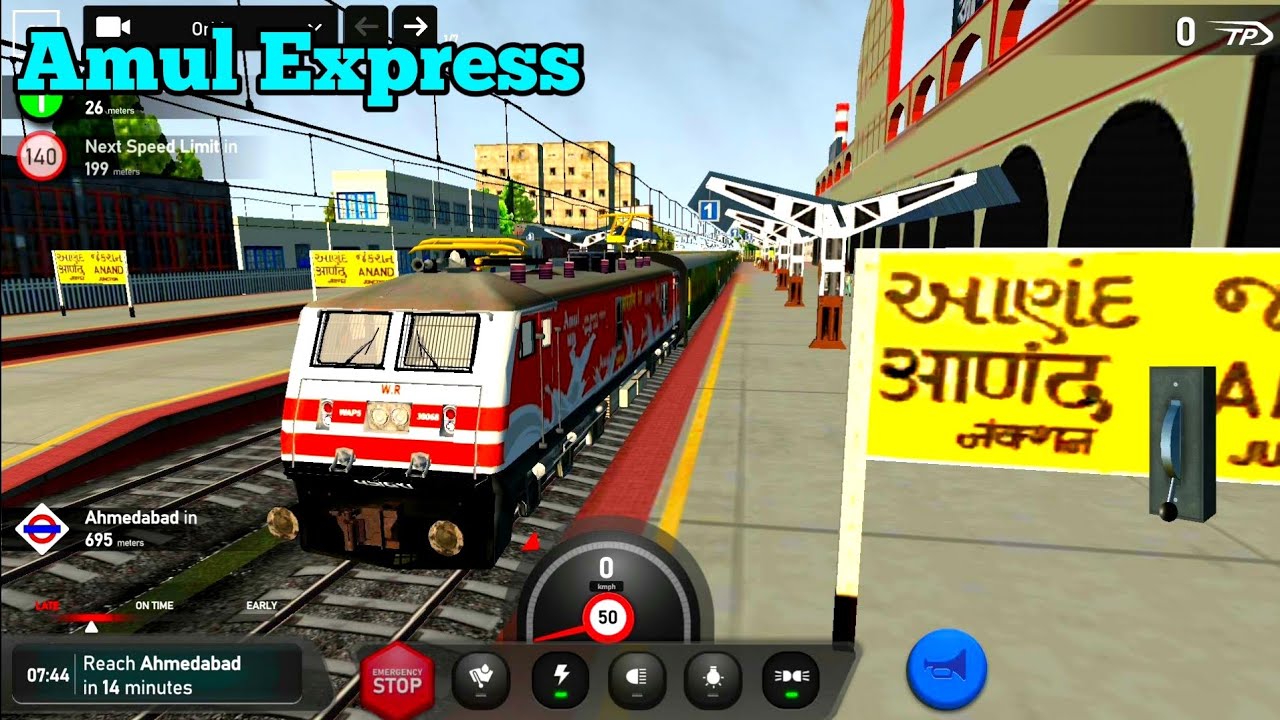 AMUL EXPRESS ANAND TO AHEMDABAD // INDIAN TRAIN SIMULATOR - YouTube