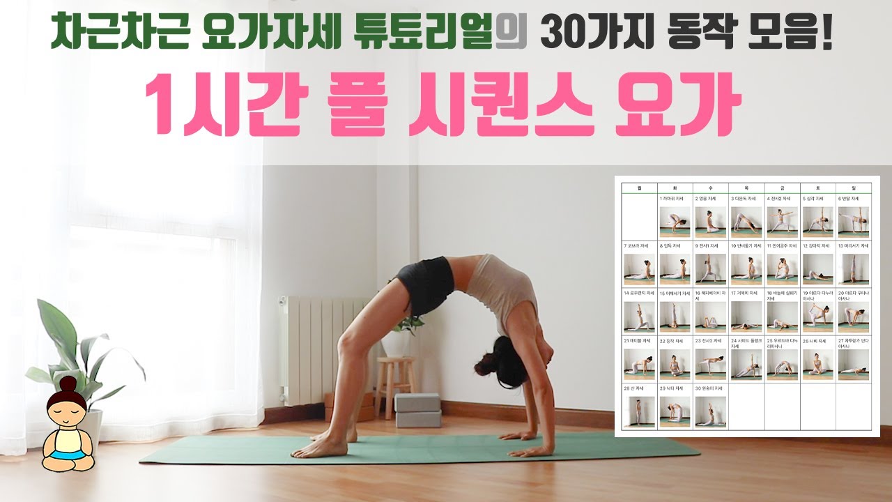 (요가은) 30가지 동작모음 1시간 풀 시퀀스 요가 / 차근차근 요가자세 튜툐리얼