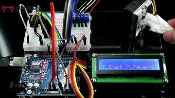 [에듀이노] 미세먼지키트_동작영상_미세먼지센서 값을 LCD 디스플레이에 출력