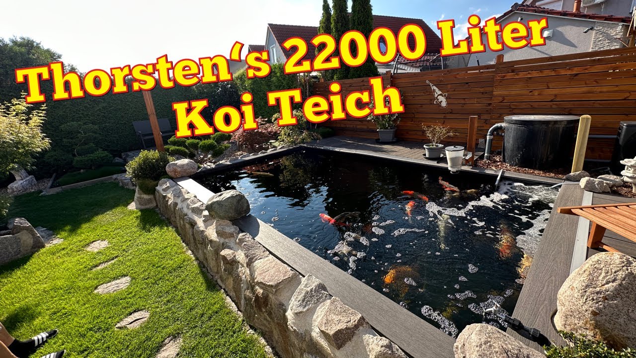 Thorsten‘s nagelneuer 22000 Liter Koi Teich! YouTube