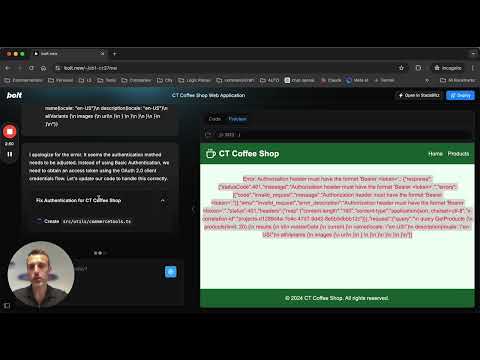 Code gen AI Tool Demo - bolt.new