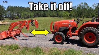 How to Remove the Front Loader on a Kubota Compact Tractor