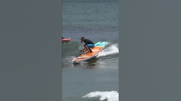 Thumbnail of Trying to surf a 15ft Paddle Board #kookslams #surfing #shorts