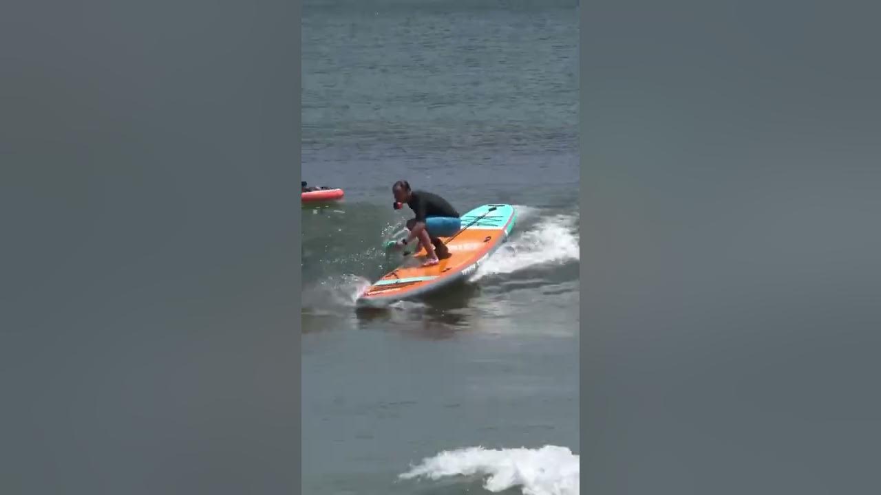 Trying to surf a 15ft Paddle Board #kookslams #surfing #shorts