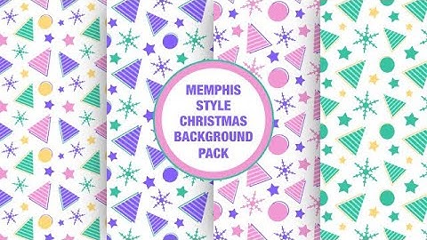 Memphis Style Christmas Background Pack Stock Motion Graphics