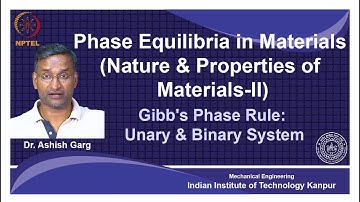 noc18-mm20 Lecture 18-Gibbs Phase Rule: Unary and Binary System
