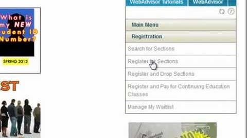 WebAdvisor - How to register for courses