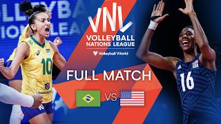 🇧🇷 BRA vs. 🇺🇸 USA - Full Match | Women's VNL 2019