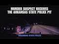 Tennessee murder suspect enters Arkansas & receives the State Police PIT MANEUVER -He yells for help