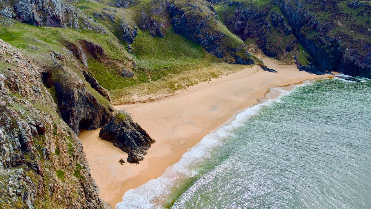 Murder Hole Beach - Donegal, Ireland (4K Cinematic Drone Footage)