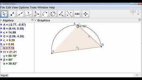 Thales Theorem GeoGebra Visualization