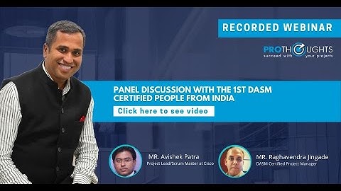 Panel Discussion with the very 1st DASM certified professionals from India