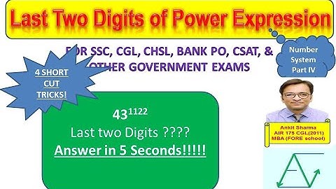 Last Two Digits of an Power Expression: Number System| 4 Short tricks | ExamNation
