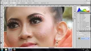Action Photoshop menghaluskan wajah / jerawat, memutihkan wajah, dan menajamkan