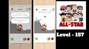 Brain Test All Star Level 157 Wash this dirty monkey.