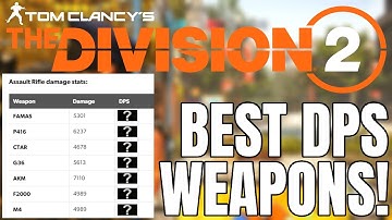 The Division 2: BEST DPS WEAPONS & WEAPON TALENT GUIDE!