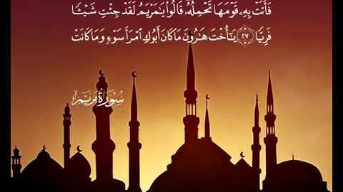 ترجمة معاني سورة مريم - باللغة الصينية 诵经家赛阿德•艾勒阿米迪诵读并配有汉语意译的《古兰经》视频 - 019