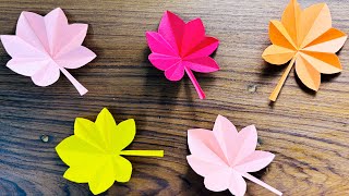 How to Make a Maple Leaf Using Paper | Easy Origami Craft