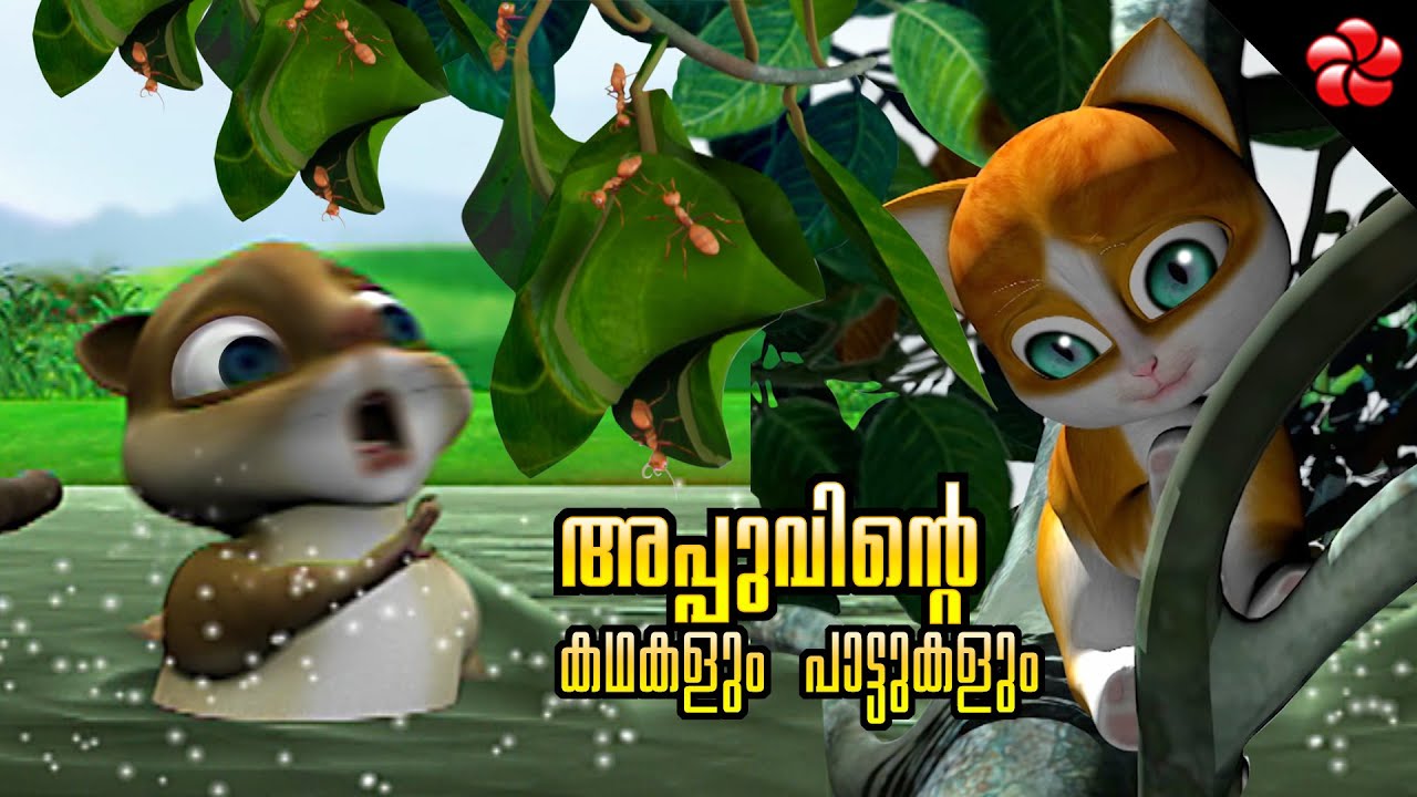 Appoos stories  songs  pranks and play  Malayalam cartoon stories with moral values  baby songs