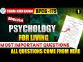BPCG 175 | Psychology for Living | BPCG 175 Important Questions June 2026 | IGNOU BPCG 175 Paper