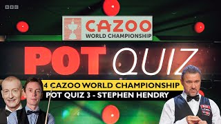POT QUIZ EPISODE 3: STEPHEN HENDRY | BBC World Snooker Championship 2024