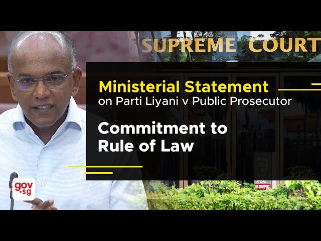 Thumbnail for Commitment to Rule of Law l Ministerial Statement on Parti Liyani v Public Prosecutor