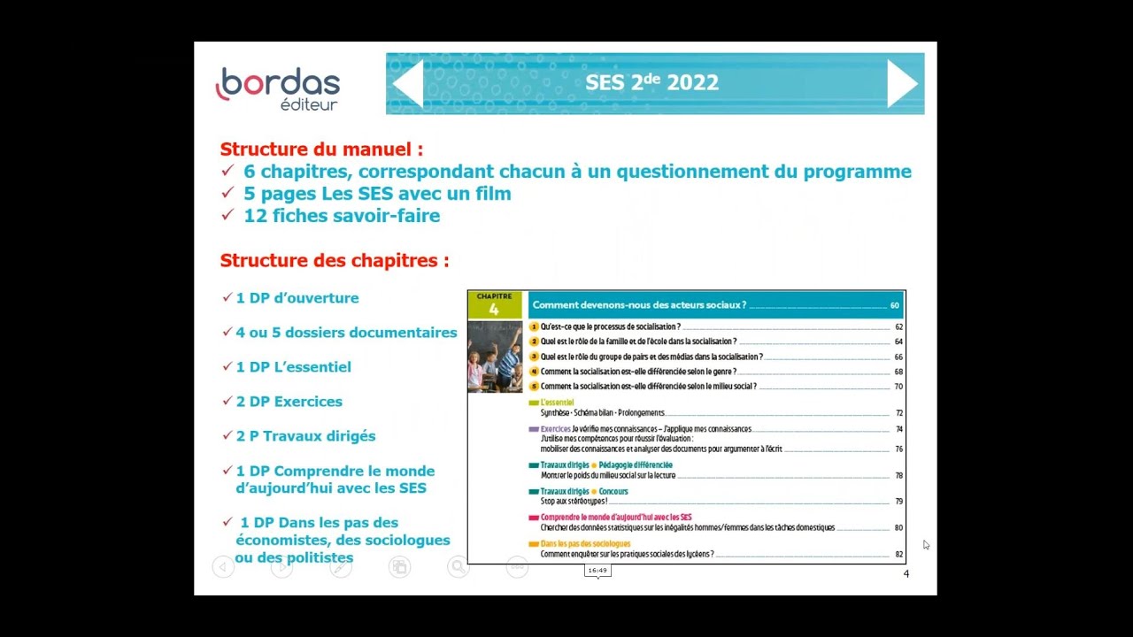 Présentation - Nouveau manuel SES Seconde - Editions Bordas - YouTube