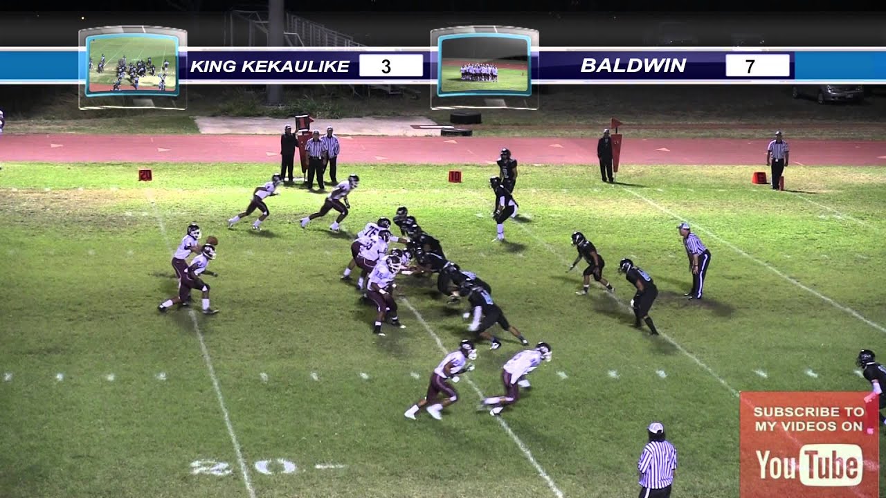 King Kekaulike vs Baldwin Football 9/21/2013 YouTube