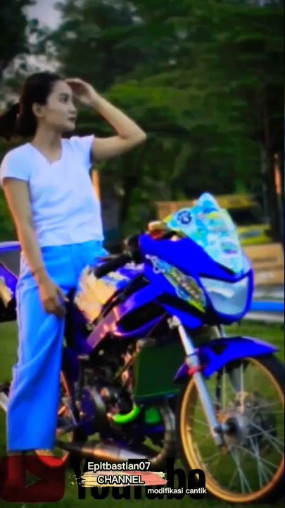 cewek cantik naik motor ninja r keren bosku modifikasi cantik