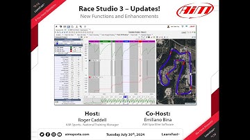 5-13 - Race Studio 3 Updates with Emiliano Bina - 7/30/2024