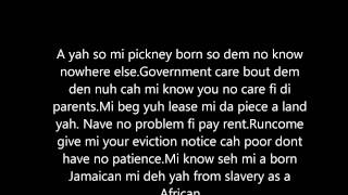 Video thumbnail of "Vybz Kartel- Poor People Land lyrics"