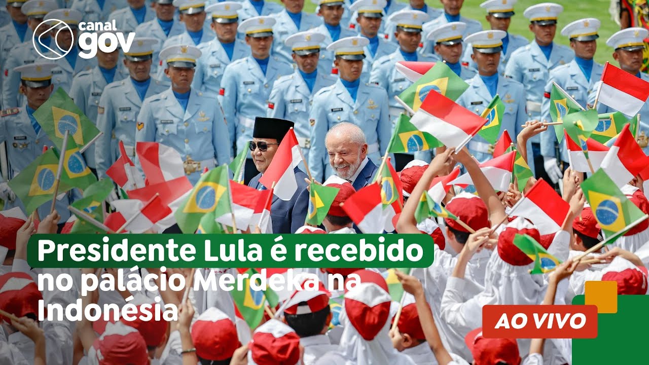 🔴 Presidente Lula é recebido no palácio Merdeka na Indonésia