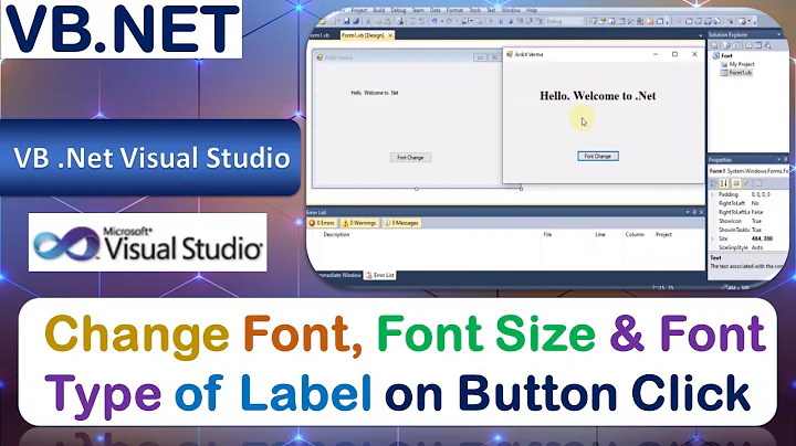 P11 | Windows Application to Change Font, Font Size & Font Type of Label on Click of Button | .Net