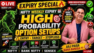 Expiry Hero Zero Trade Nifty SENSEX | Live Trading | Banknifty Analysis | 16-June | #livetrading