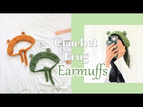 #1 Crochet Frog Earmuffs| Hướng dẫn móc miếng che tai hình con ếch siêu cute| Vyvascrochet Mới Nhất