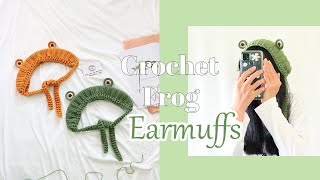 Crochet Frog Earmuffs| Hướng dẫn móc miếng che tai hình con ếch siêu cute| Vyvascrochet