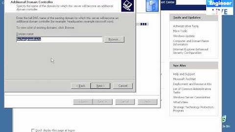Install ADC (Additional Domain Controller) in Windows Server 2003