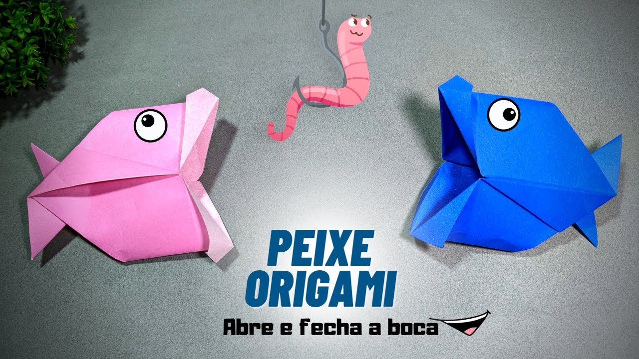 Peixe Origami abre e fecha boca #origami#peixe#dobradura - YouTube