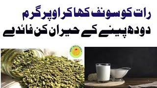 Amazing Health Benefits Of Using Fennel Seeds | سونف اور گرم دودھ کے حیران کن فائدے | Hindi / Urdu